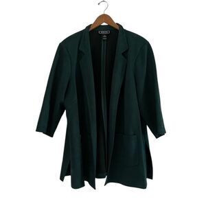 New York Clothing Co. Dark Green Open Front Blazer sz 3X